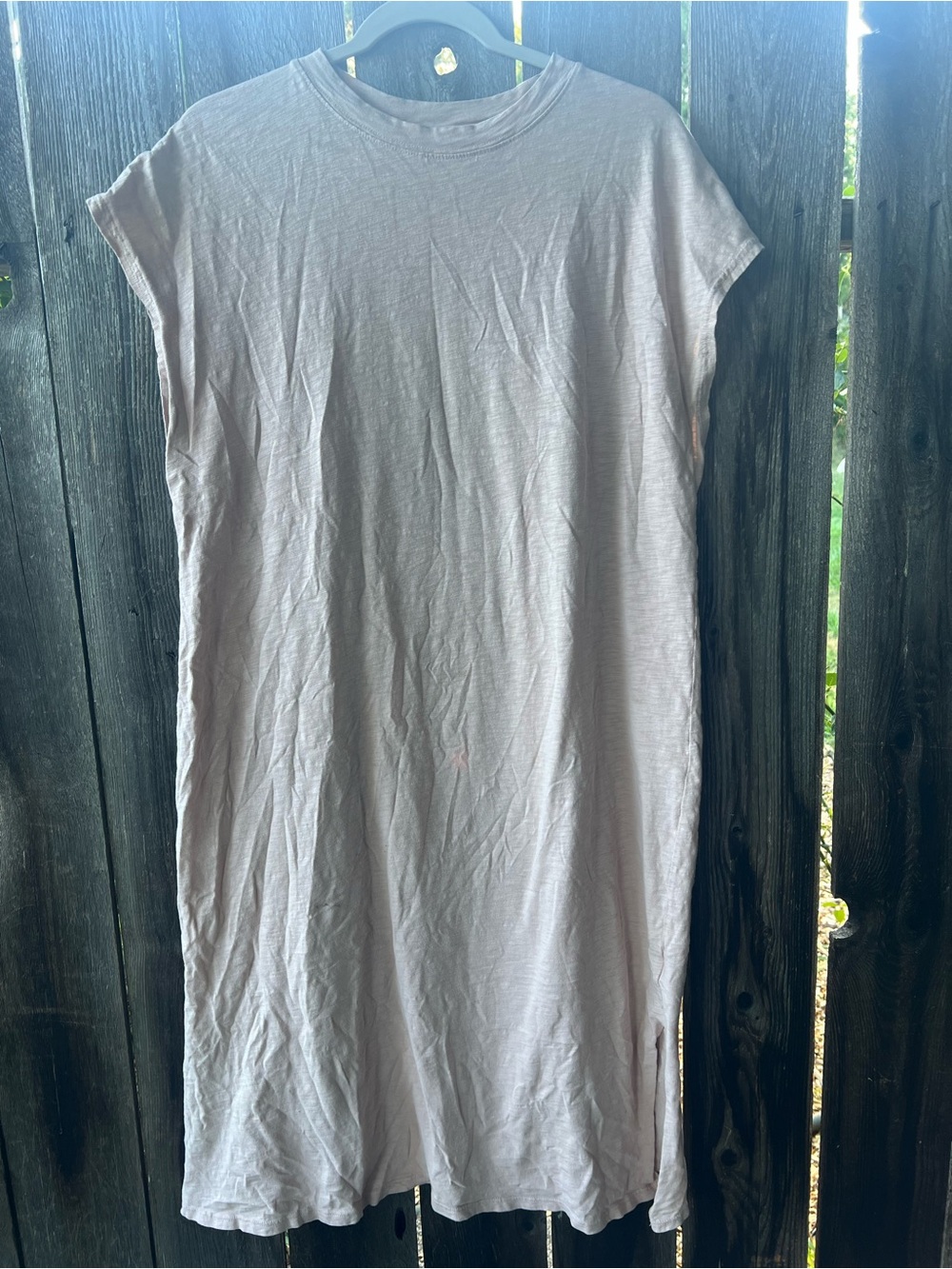 Universal Thread Women's Midi T-Shirt Dress in Light pink